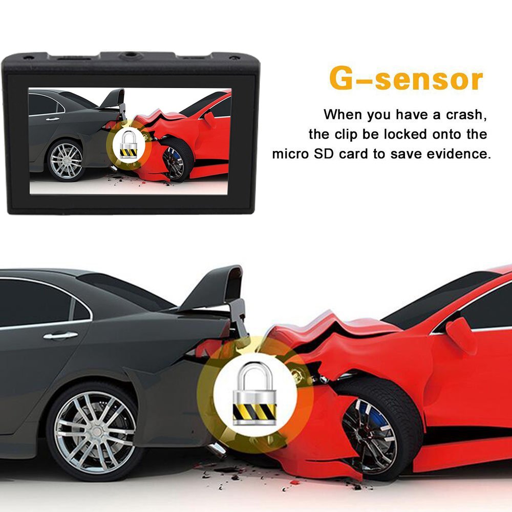 3.0 inch Dash Cam Full HD 1080P Car Dashboard Camera Recorder 170 degree Wide Angle, Loop Recording, G-sensor, Motion Detection, 16GB Micro Card Included