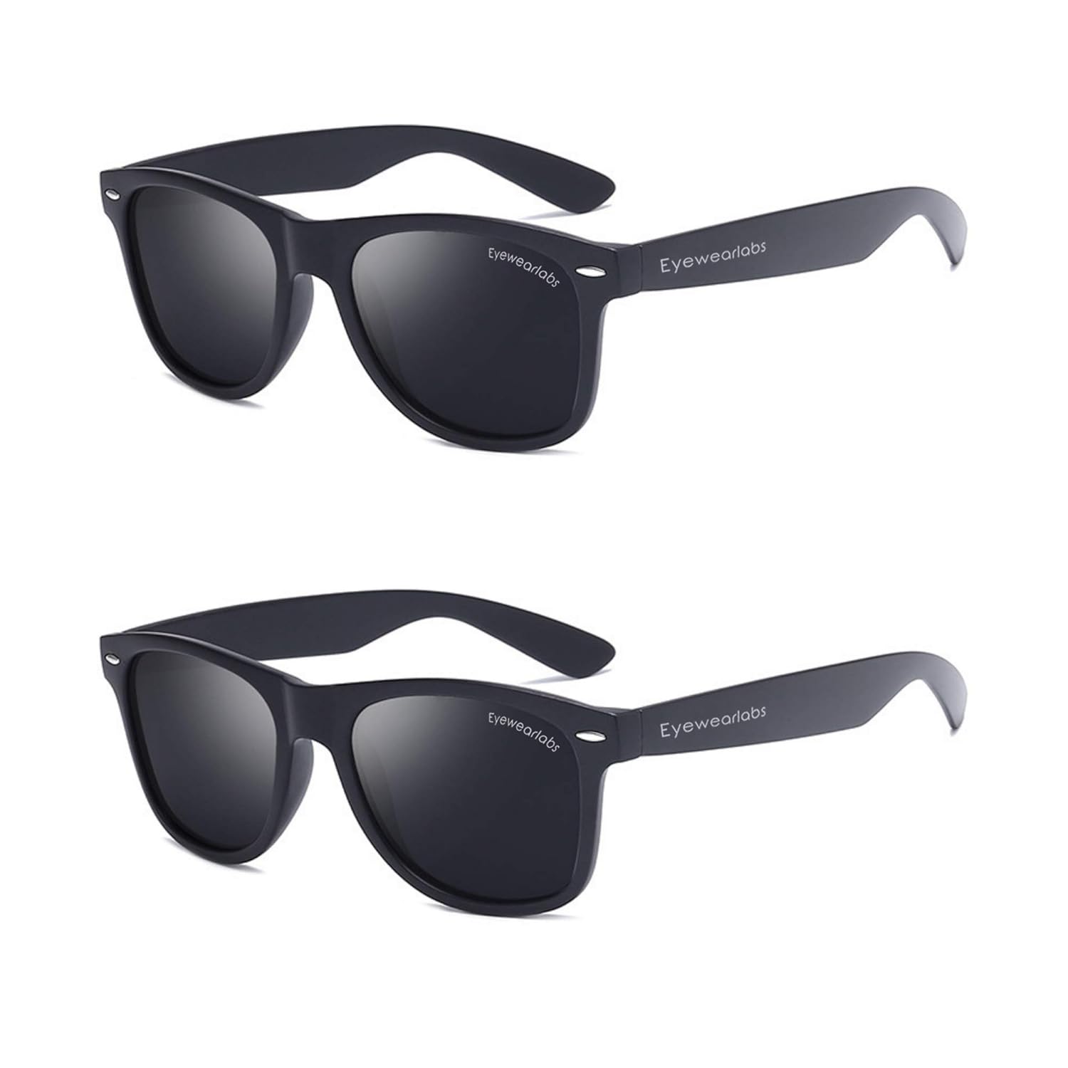 Buy Eyewearlabs Wayfarer Polarized Unisex Sunglasses Pack of 2 Combo