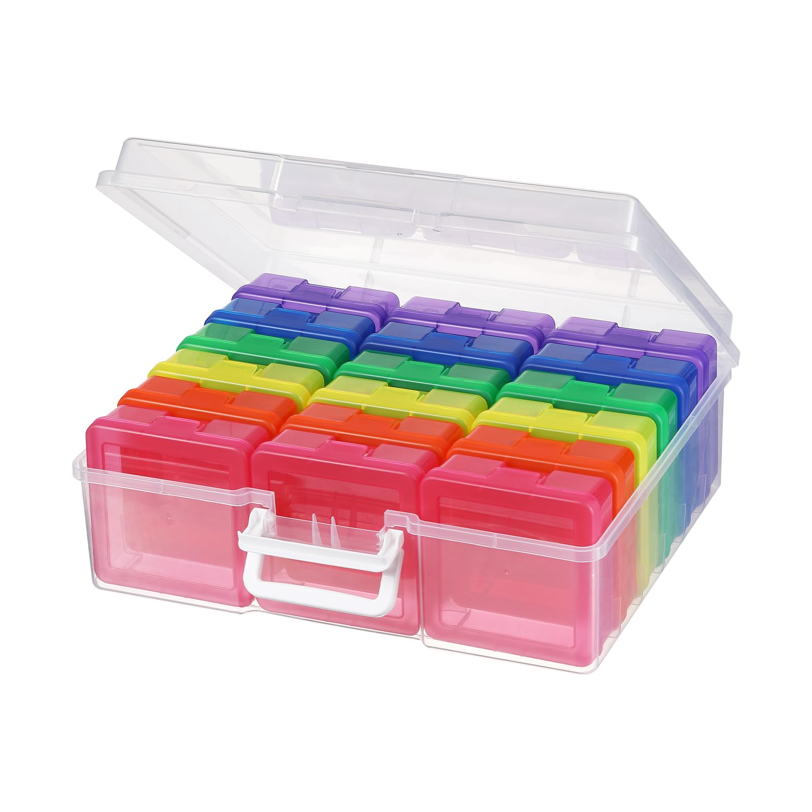 Photo 1 of *MISSING PARTS*
novelinks Stackable Plastic Clear Storage Box Containers with Latching Lid - Art Craft Supply Organizer Storage Containers for Pencil Box,Crayon, Jewelry (18 Pack Colorful Small)
