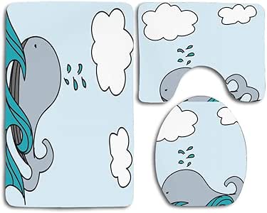 Juego de alfombras de baño de seguridad Decoración náutica Flotante