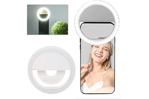 EBTOOLS Mini Ring Fill Light, Elastic with Silicone Cushion, 3 Adjustable Light Modes, Compact Portable for Live Stream, Self