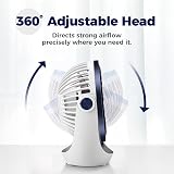 OCOOPA USB Desk Fan 360° Rotatable Head Quiet 3-Speed Strong Airflow view 3