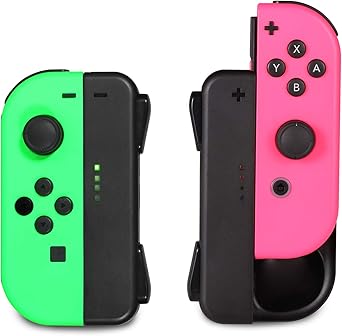 Amazon ジョイコン Joy Con 充電グリップ Nintendo Switch用 プレイしながら充電可能 Kingtop ニンテンドー スイッチ 充電ホルダー チャージャー 充電指示led付 日本語説明書付き 周辺機器 アクセサリ