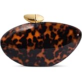 NEWROGENG Acrylic Shell Clutch Purse for Women, Marble Evening Bag with Magnetic Closure for Wedding Party