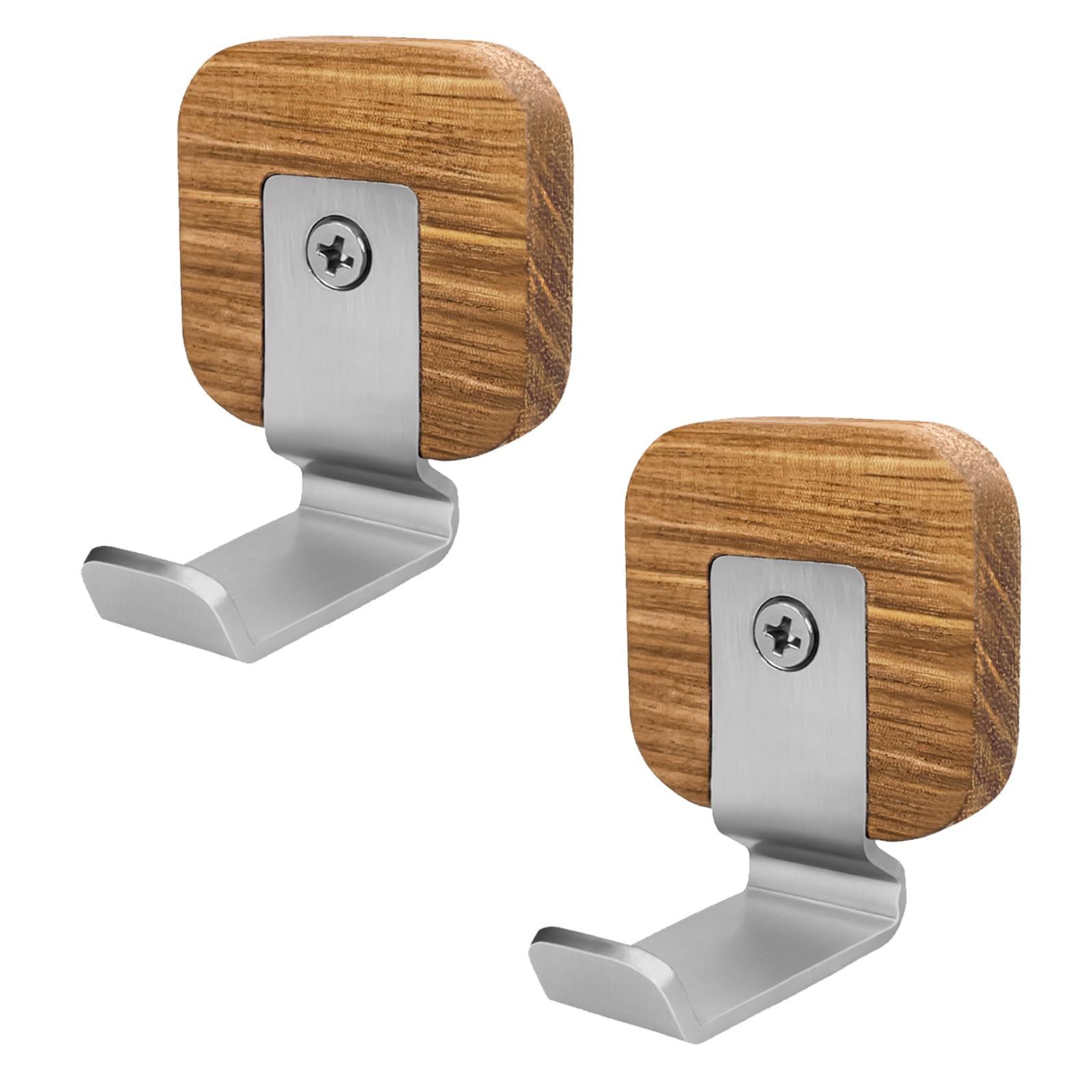 BPOPO 2 Pack Heavy Duty Organization Magnetic Coat Hooks, Versatile Elegant Wooden Hooks to Hang Tools, Garden Hoses Ropes, Kitchenware in Warehouses, Cruise, Workshops