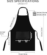 Utopia Kitchen Adjustable Bib Apron with Pockets Black Pack of 2 view 2