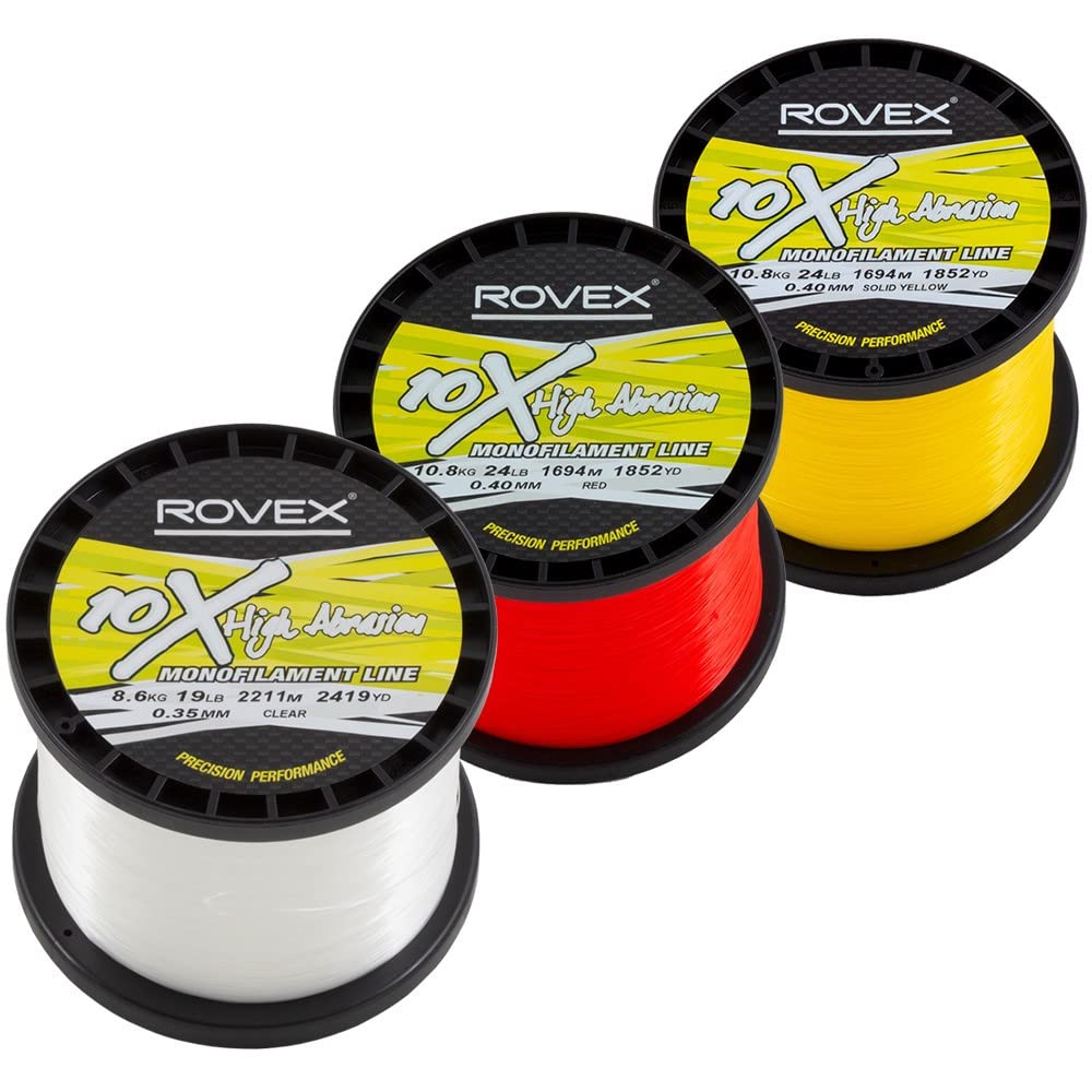 Rovex 10X Formula Monofilament 1/4kg (8.8oz) Spool: Yellow: 24lb