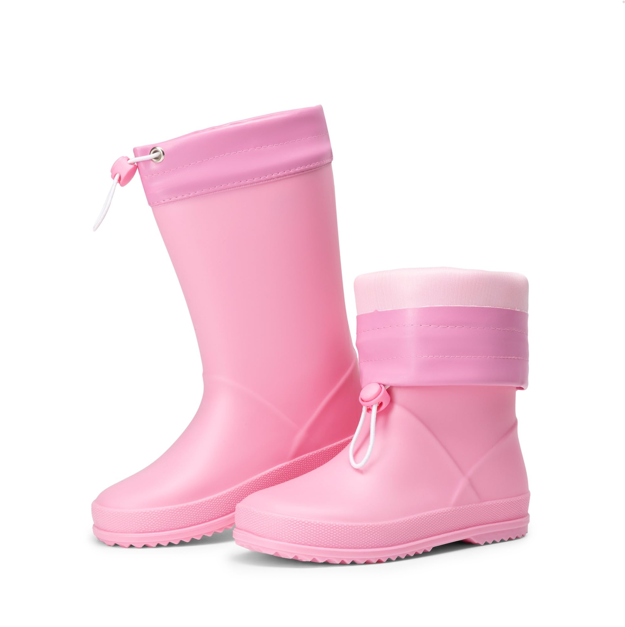 Photo 1 of DREAM PAIRS Kids Rain Boots Boys Girls Lightweight Boots Waterproof Easy-on Outdoor Playing Rain Boot Unisex-Child,Size 11 Little Kid,Pink,SDRB2401K