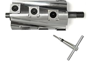 Woodworking Spiral Cutter Head for 1900B Hand Electric Power Planer Helical Spiral Cutterhead with 12Pcs Carbide Inserts