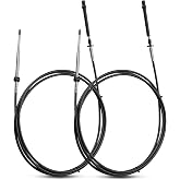 173115 15FT Boat Throttle Shift Remote Control Cable Fit for Johnson Omc | Fit for Evinrude Brp Ficht Outboard Engine 1979-2025, Replace 0173115, 2Pcs