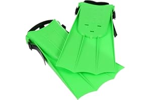 Ciieeo Unisex Adult Short Swim Flippers Rubber Training Fins for Pool Swimming Green Size 40-44