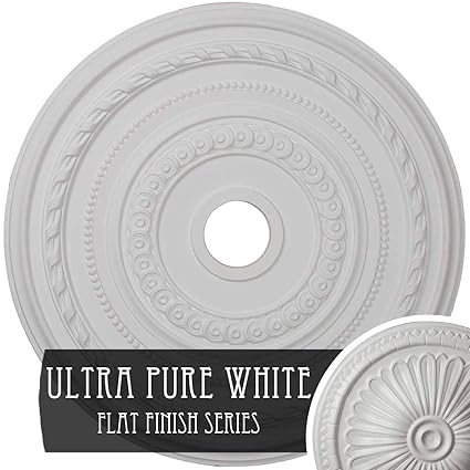 Amazon Com Ekena Millwork Cm25couwf Ceiling Medallion Ultra Pure