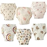 GZMM Baby Training Underpants,Soft Cotton Absorbent Potty Training Underwear For Baby Boys And Girls 6 Pack