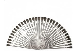 36-Pack 3/8 Inch Disposable Horse Hair Acid Brushes for Flux, Glue, Epoxy, and Woodworking