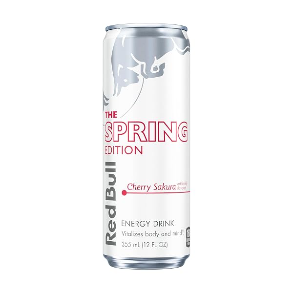 RED BULL SPRING EDITION ENERGY DRINK, CHERRY SAKURA, 12 FL. OZ. CAN, 114MG CAFFEINE, TAURINE & B VITAMINS