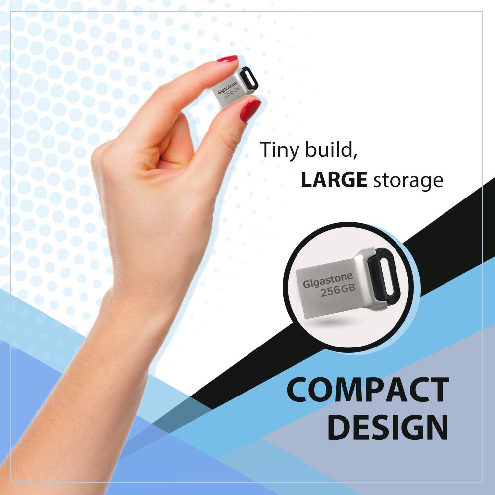 GIGASTONEZ90 256GB 2 Pack USB 3.2 Gen1 Flash Drive, Mini Fit Metal Waterproof Compact Pen Drive - Image 4