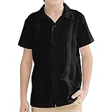 OEBLD Boys Cuban Guayabera Shirt Short Sleeve