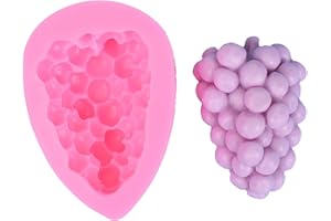 Grapes Shaped Silicone Mold Fondant for Decorations Cake Handmade Soap Chocolate, Fruit Molds Shapes