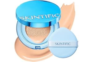 SKINTIFIC Perfect Stay Velvet Matte Cushion Foundation, High Coverage Long-Lasting 12H Oil Control, Flawless Velvet Matte Fin
