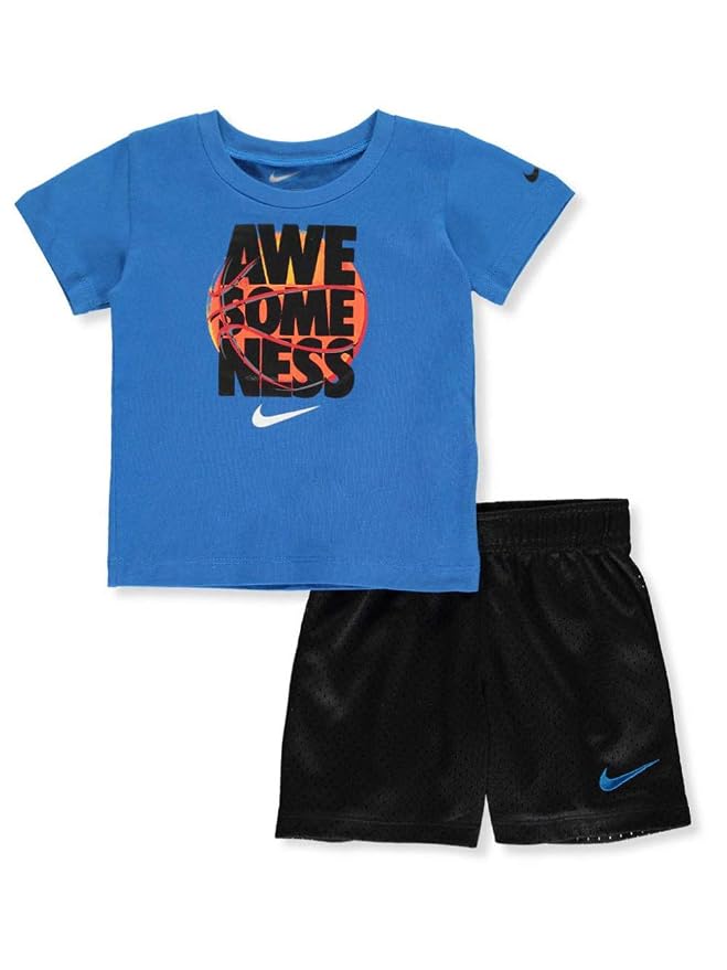 blue nike shorts outfit