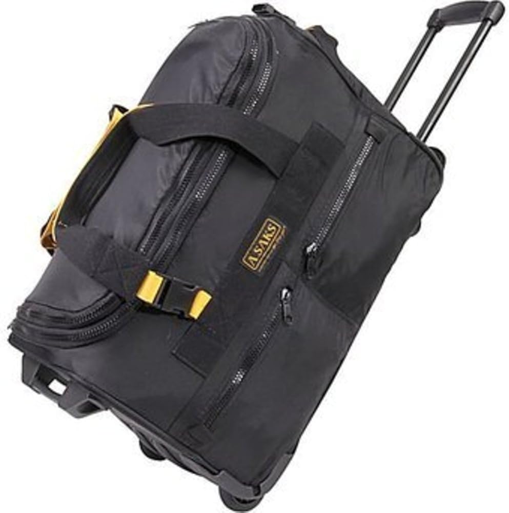 a saks rolling duffel bag