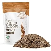 Halo Naturals Organic Sheep Sorrel Herb Cut & Sifted, 4 Ounces (Rumex acetosella) USDA Certified | Resealable Pouch| Packaged in The USA
