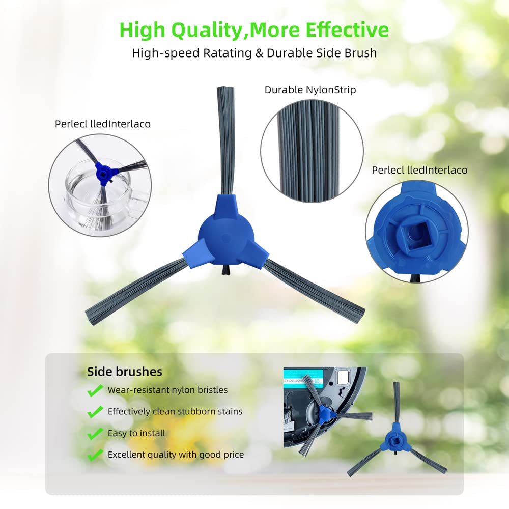 Spare Accessories Compatible for eufy 11S Max, G30, 30C Max, 15C Max, G32 Pro, Robotic Vacuum Replacements: 1 Roller Brush 6 Side Brushes 5 Unibody Filter 𝙉𝙊𝙏 𝙛𝙤𝙧 𝟏𝟏𝐒 / 𝗚𝟯𝟬 𝗛𝘆𝗯𝗿𝗶𝗱