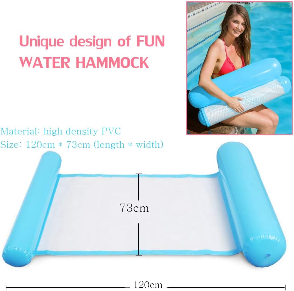 WUBAYI Aufblasbare Pool-Hängematte 2 Stück - 4-in-1 Schwimmstuhl Für Erwachsene