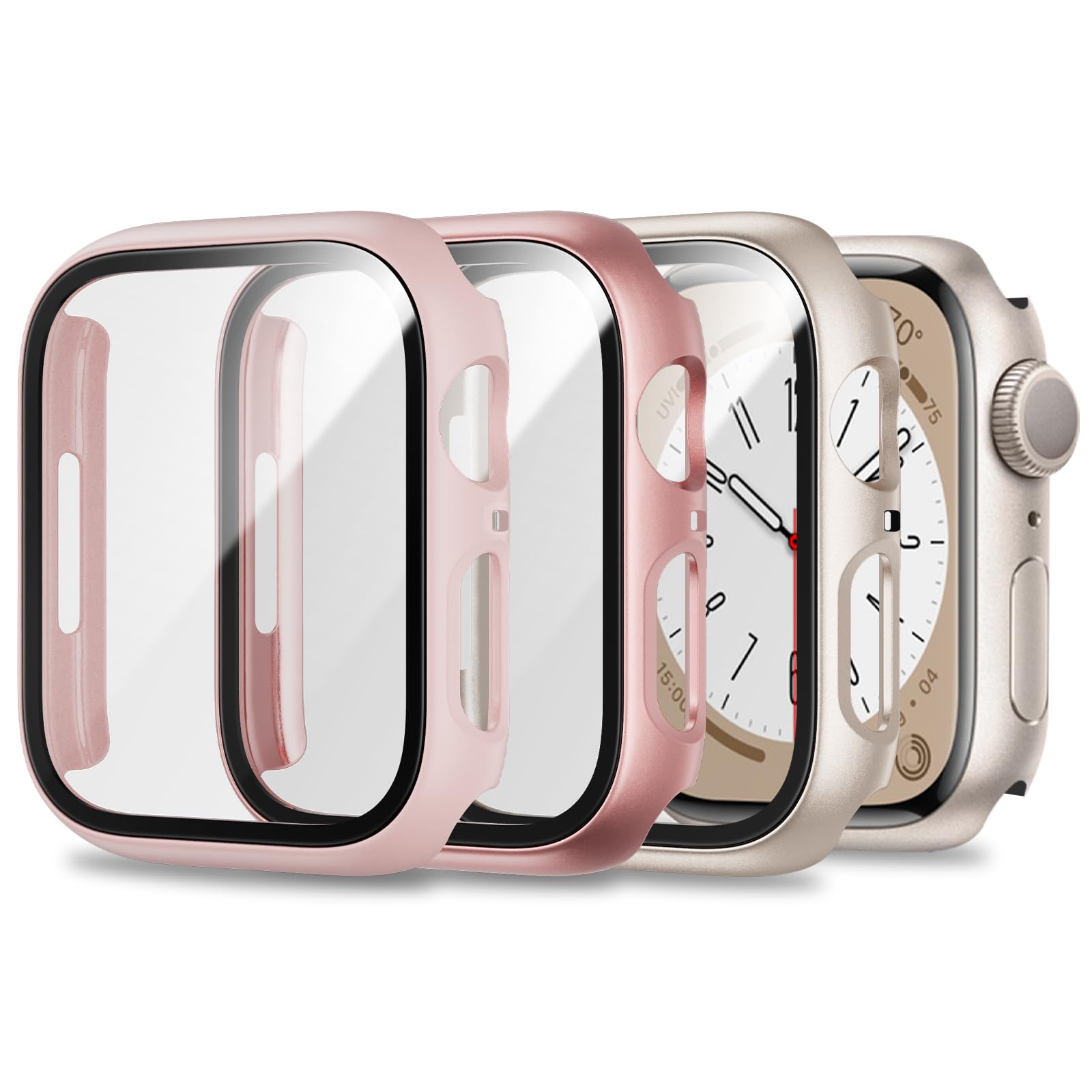 [3 Packs] Case for Apple Watch Series 9/8/7 45mm