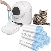 Rastalola 120 Pack Cat Litter Bags,Compatible with Litter Box Robot 3 & 4,Heavy Duty Automatic Cat Litter Box Liners,10-12 Ga