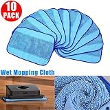 10pcs Wet Microfiber Mopping Cloths Mop Pads Linkstyle Replacement Pro-Clean Wet Mopping Pads for iRobot Braava 380 380t 320 321 Mint 4200 4205 5200 5200C Robot Braava Pads Floor Mopping Pads