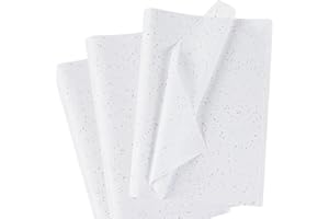 Lot de 60 feuilles de papier de soie pailleté pour sacs cadeaux, artisanat, bricolage, anniversaire, mariage (50,8 x 35,6 cm)