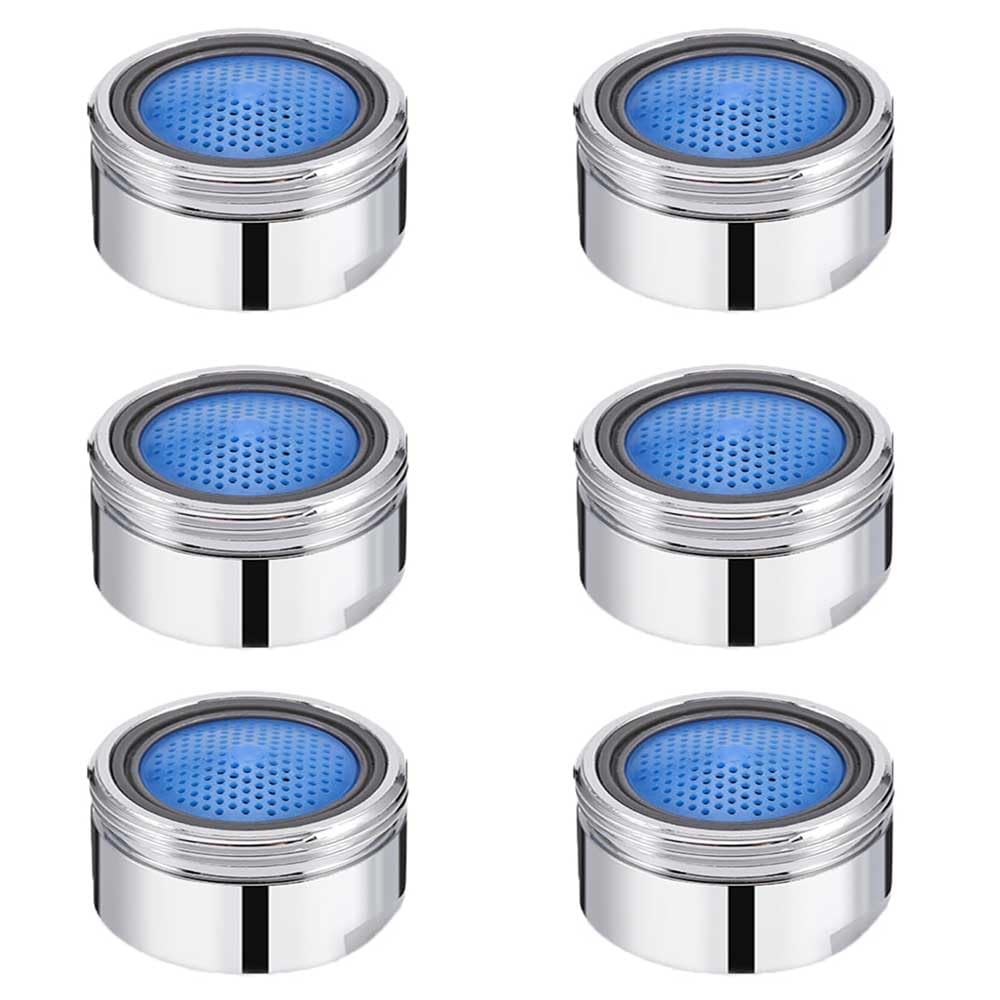 6 Pcs Water Saver Spout Filter Tap Aerator Mesh Tap Head Faucet Aerator Replacement Parts Insert Nozzle Water Saver Tap Filter Nozzle Faucet Aerator for Kitchen Bathroom 6PCS 24mm