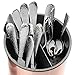VonShef Copper Rotating Kitchen Utensil Holder Organizer with Removable Insert and Drain Holes, Stainless Steel, Height 7 Inches