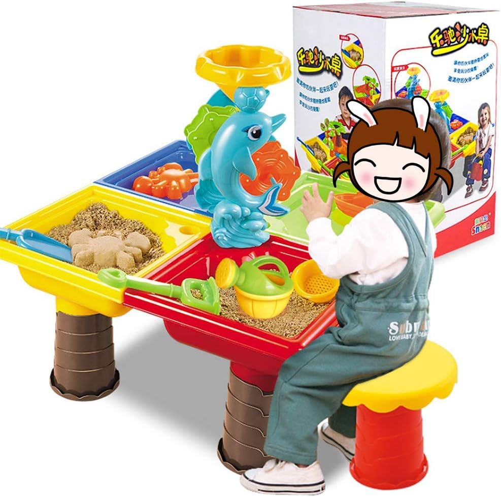 QHWJ Children's Beach Toys Set, Beach Building Blocks Baby Play Water Play Sand Tool Table Play Sand Toy Set Summer Beach Toys