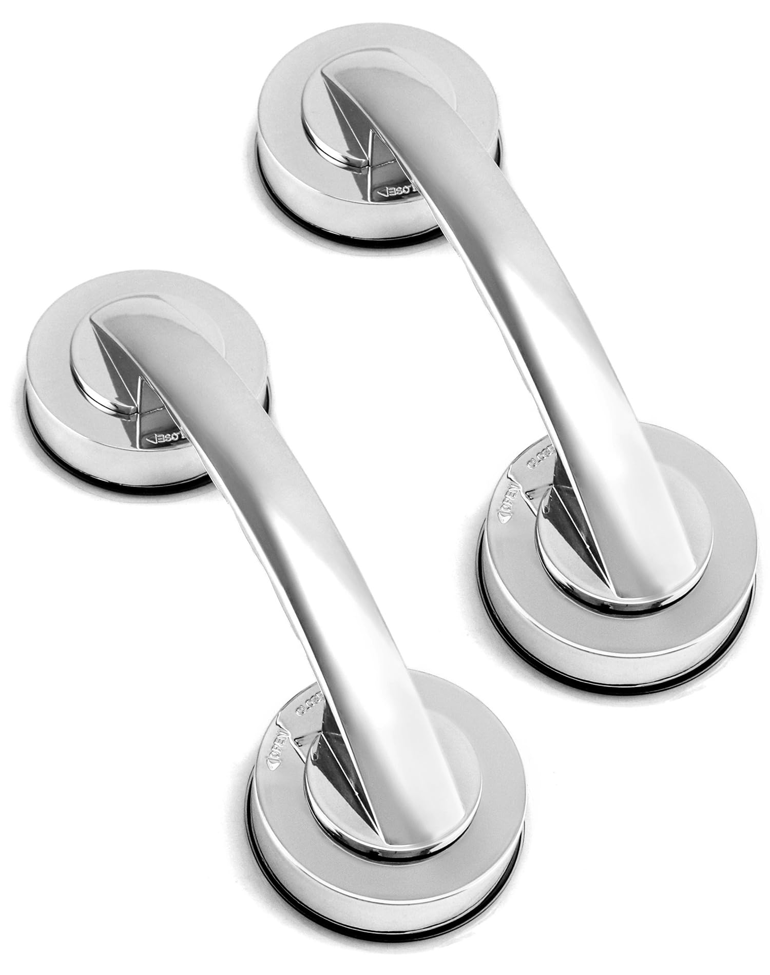 Photo 1 of QWORK 2 Pack Glass Door Suction Handle, Shower Grab Bars Suction Handle, Non-Porous Absorption Handles for Cabinet Sliding Door, Window,Shower Door Drawer