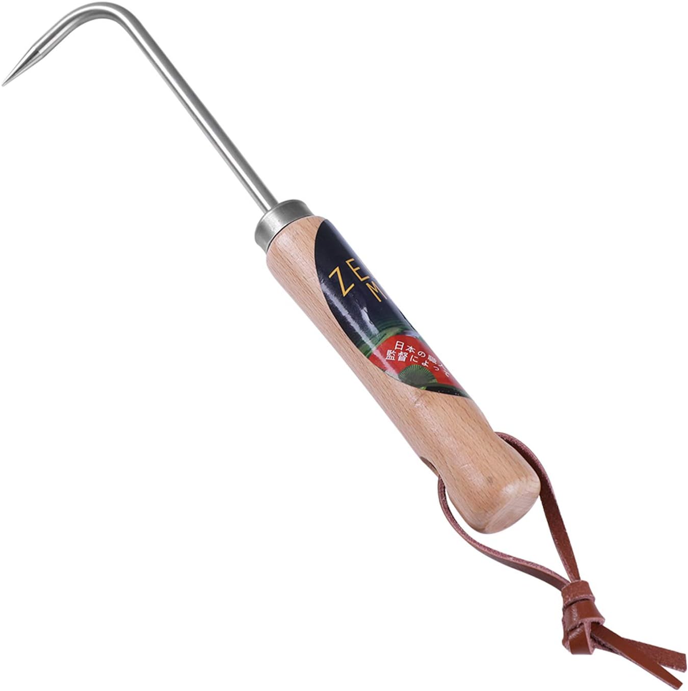 ZELARMAN Weeder & Cultivator Garden Hand Tool Stainless Garden Weeding Tool Single-Claw Root Hook for Weeding, Digging, Loosening Soil, Edging & Planting