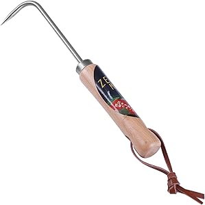ZELARMAN Weeder & Cultivator Garden Hand Tool Stainless Garden Weeding Tool Single-Claw Root Hook for Weeding, Digging, Loosening Soil, Edging & Planting