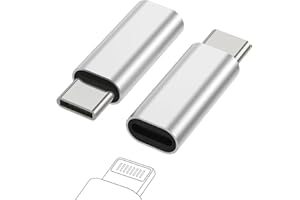 ESBEECABLES 2Pack Lightning to USB C Adapter for iPhone15,PD Fast Charging Compatible with iPhone 15 Series/MacBook/Laptop/iPad/Samsung and More Type C Devices,Support Data Transmission,Compact & Portable -Silver