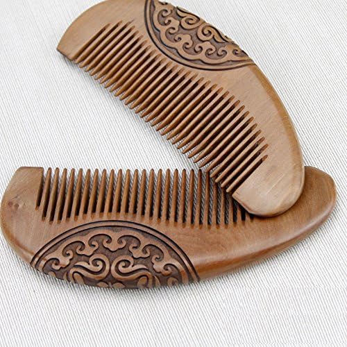 Handmade Pocket Comb Fine Tooth Peach Wood Hair Hairloss Massage Carving Comb,mustache And Beard