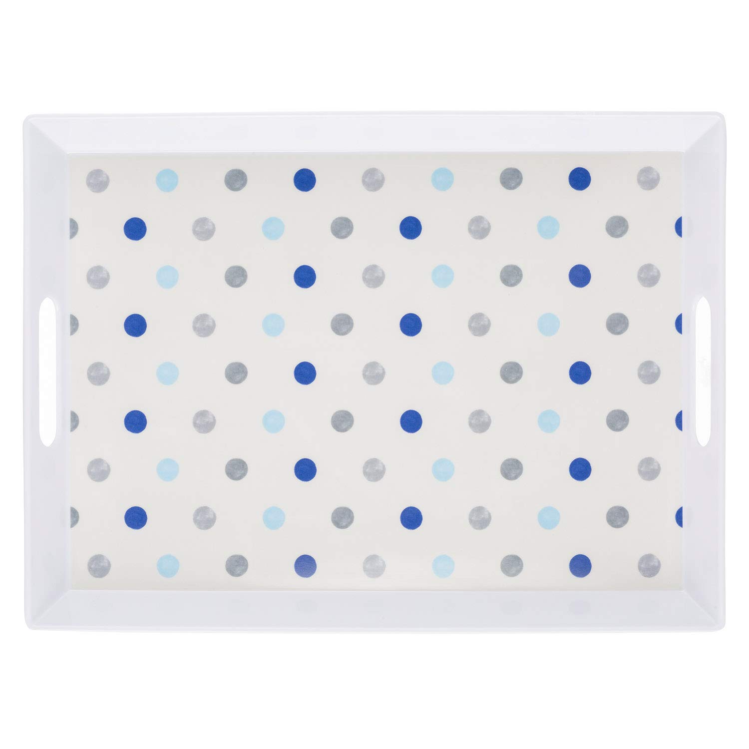 Price & Kensington Padstow Blue Handled Tray 38x28cm, Melamine