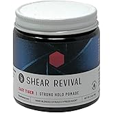 Shear Revival Easy Tiger Traditional Pomade for Men & Women - Oil Based, Strong Hold, Neutral Finish for Short to Medium Hair, Tame Flyaways, 100% All Natural Ingredients, Citrus & Cyprus Scent,3.4 oz