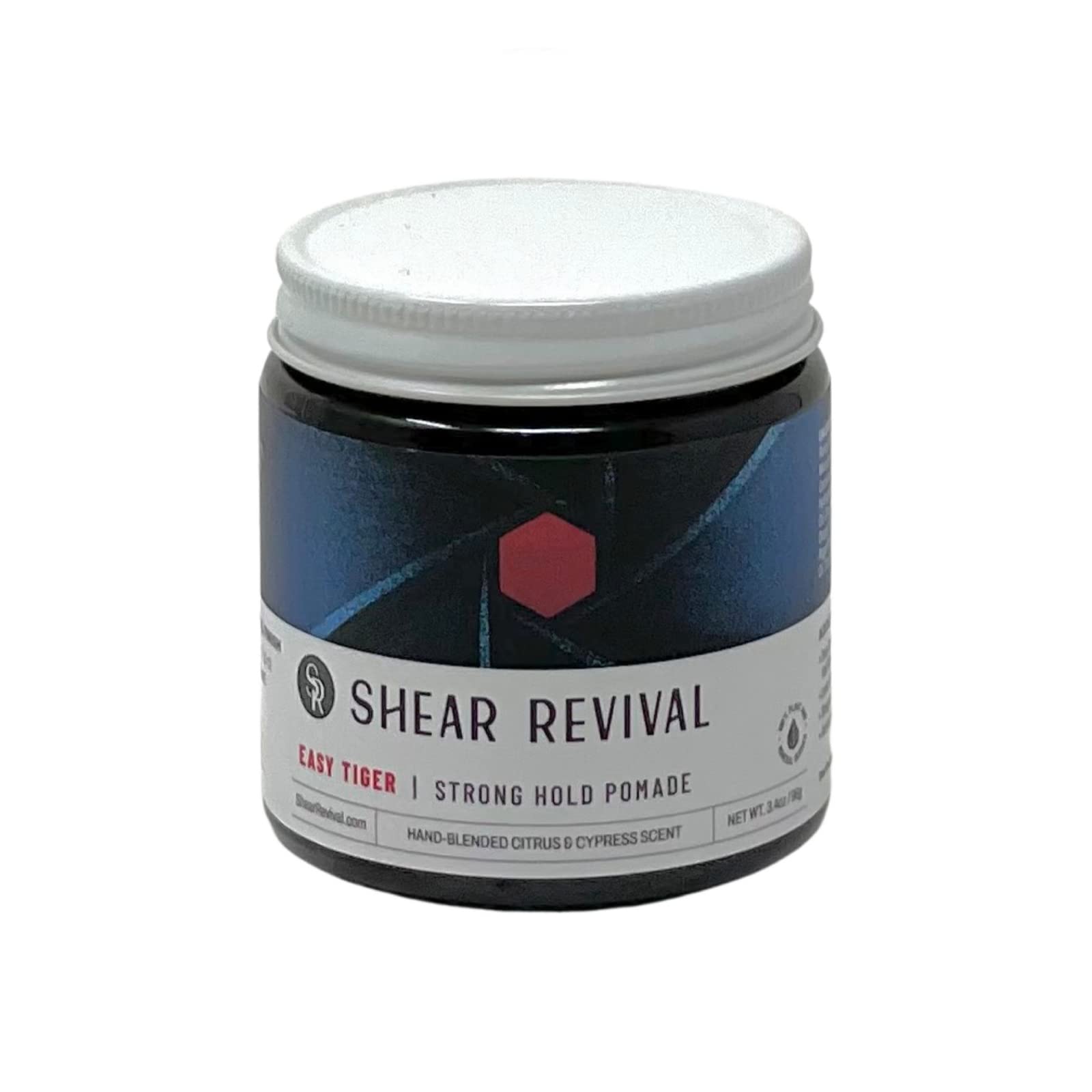 Shear Revival Easy Tiger Pomade – Firm Hold Oil-Based Hair Styling for Men – Semi-Matte Finish, Classic Shine – Handmade & Long-Lasting – 96g