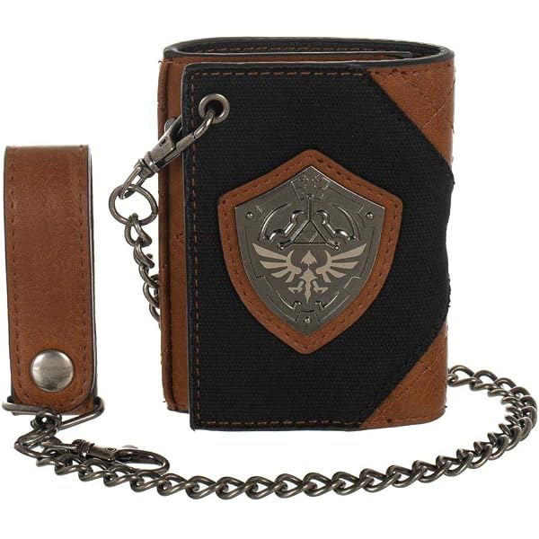 Zelda Golden Tri-Force Logo Pouch Wallet Black, Black, american