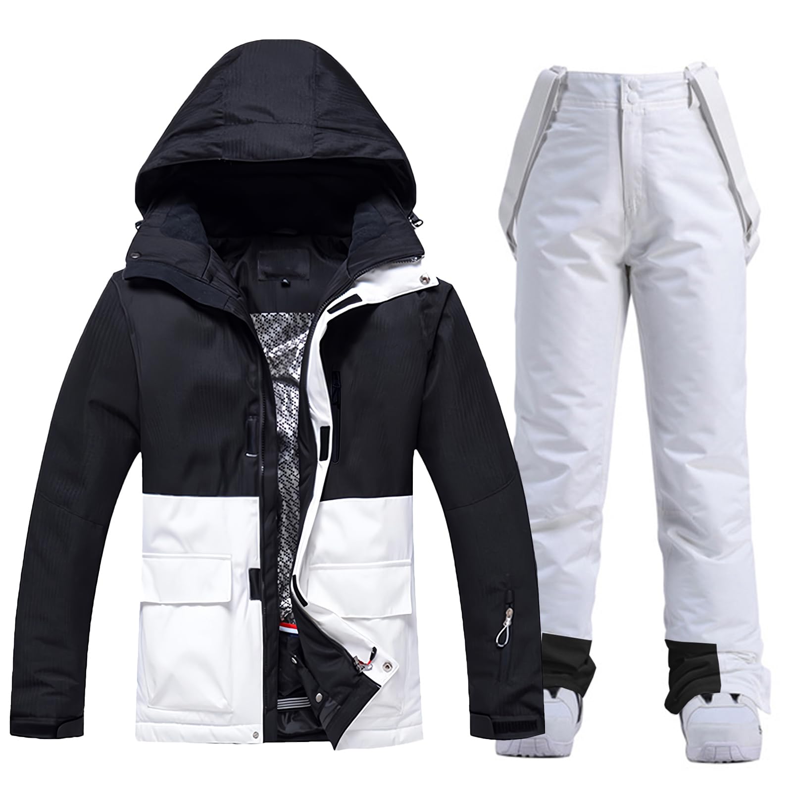 Photo 1 of GS SNOWING Women's Ski Jackets and Bib Pants Set Windproof Waterproof Insulated Snowsuit