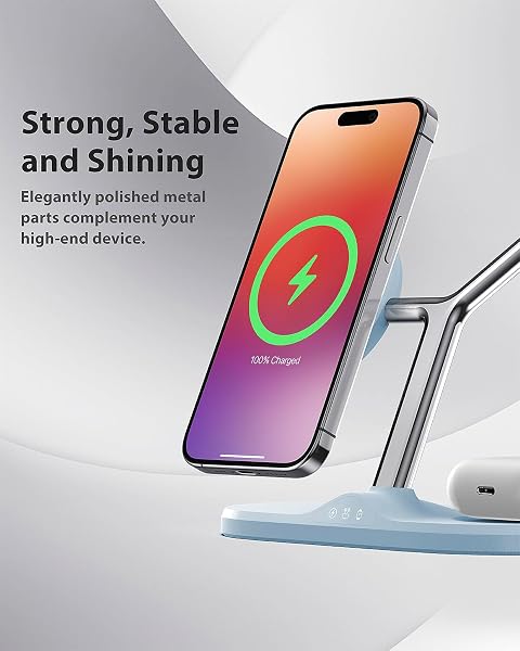 3-IN-1 WIRELESS CHARGING STATION FOR APPLE DEVICES – FAST CHARGING STATION FOR IPHONE AND WATCH, STABLE CHARGER STAND FOR IPHONE 12-15 & IPHONE 16 & IWATCH & AIRPODS