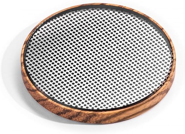 Pocket mirror Api made of wood โ pocket mirror for women โ pocket mirror vintage โ pocket mirror brown white - handmade
