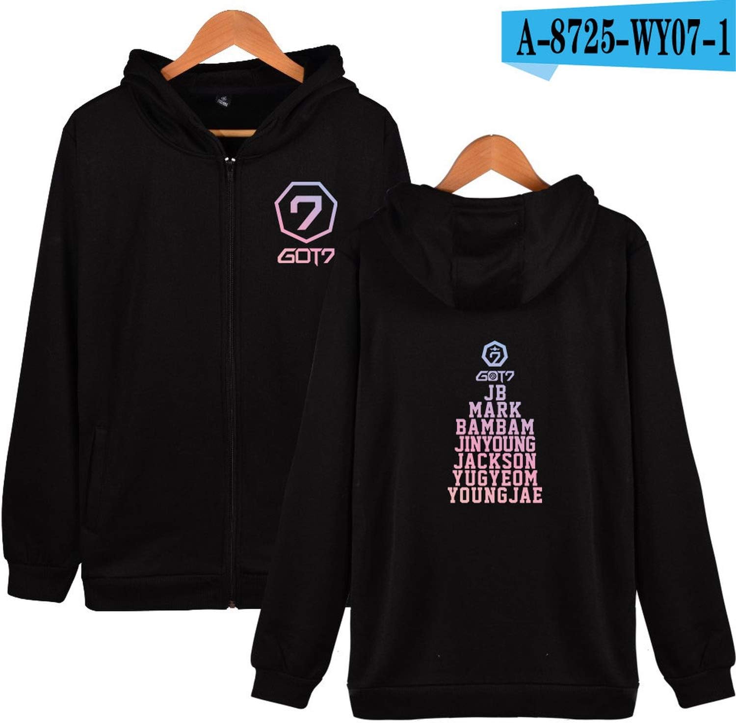 Men Women Fashion Funny Cotton Zipper Hooded Sweatshirt Casual Hoodies Coat 4XL,Black,XXS