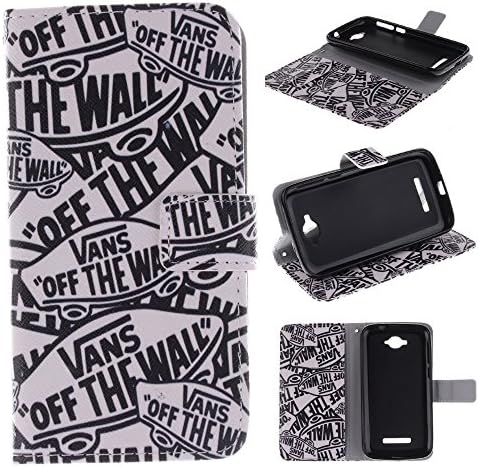 C7 Case Alcatel One Touch Pop C7 Kickstand Case,Tribe-Tiger Stylish Vans Off The Wall Design Premium Leather Magnet Slim Flip Kickstand Case Cover for Alcatel One Touch Pop C7