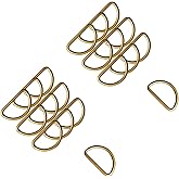 ZoloAJay 20pcs 1"(25mm) D Rings Welded Strong Metal Bronze Semi-Circular D Ring for Pet Collars Hardware Bags Ring Buckle Strap Hand DIY Sewing Accessories